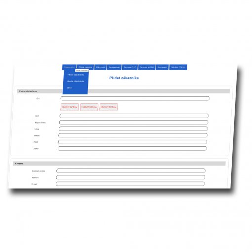 Tvorba objedn�vkov�ho syst�mu, evidence zak�zek