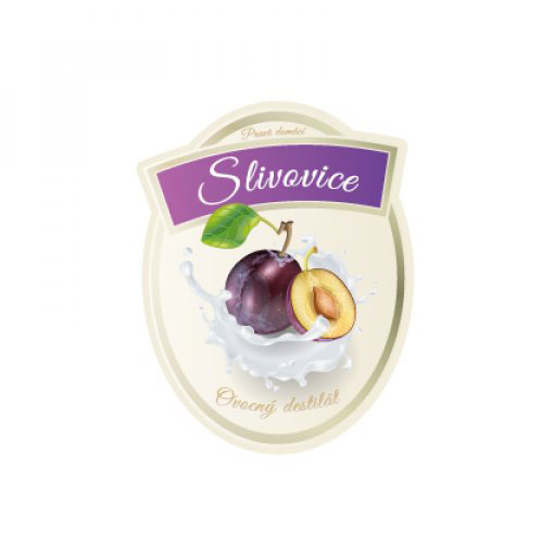 Tisk samolepky slivovice