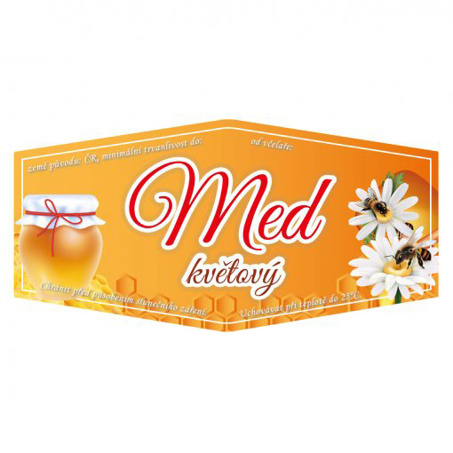Tisk samolepky na med netradi�n� tvar
