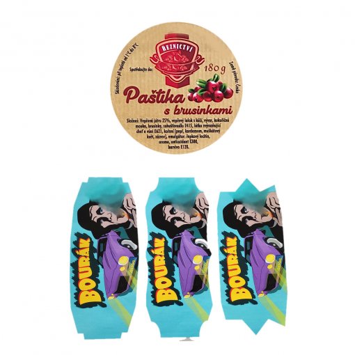 Tisk samolepky s vlastn�m tvarem / v�sekem