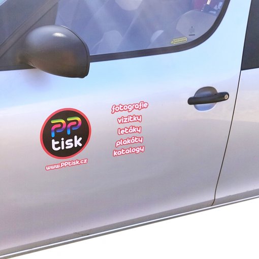 Tisk samolepky na auto, sklo