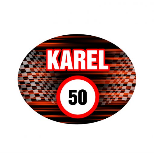 Vtipn� samolepky na auto, Karel 50