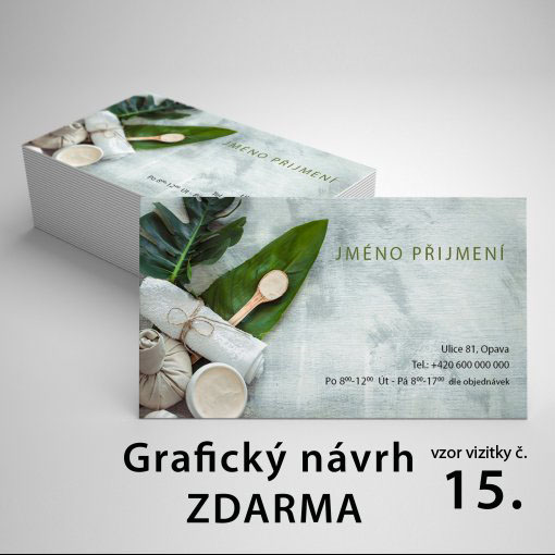 Tisk vizitky, rozm�r 90x50mm, strukturovan� pap�r