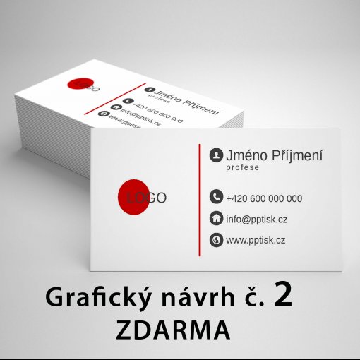 Tisk vizitky, standard, rozm�r 90x50mm, matn� pap�r