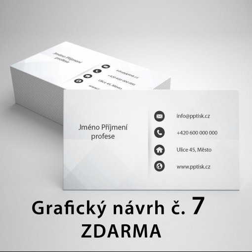Tisk vizitky, standard, rozm�r 90x50mm, matn� pap�r