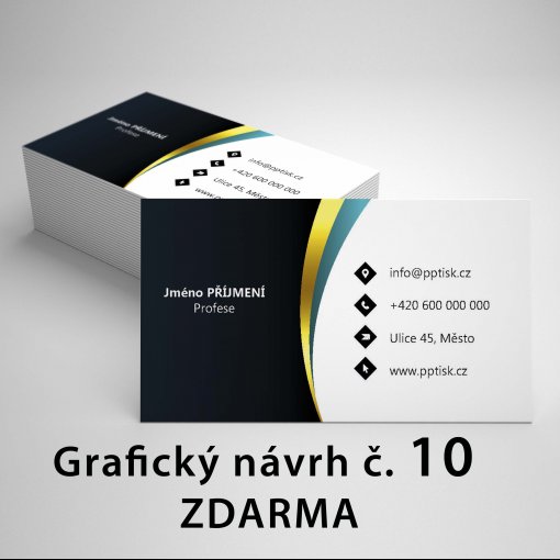 Tisk vizitky, standard, rozm�r 90x50mm, matn� pap�r