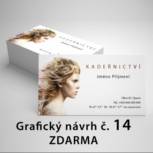 Tisk vizitky, standard, rozm�r 90x50mm, matn� pap�r