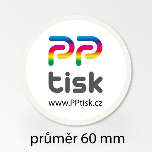 Tisk samolepky - kulat�, kruh, pr�m�r 60 mm