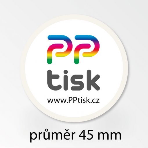 Pa�tika, kulat� samolepka, kruh, 45mm