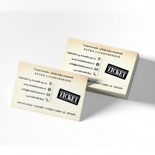 Tisk vizitky, rozm�r 85x55mm, strukturovan� pap�r