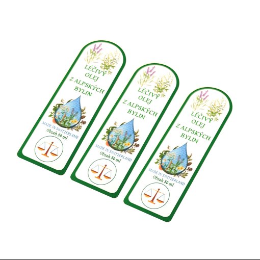 Tisk samolepky - nepr�svitn�, nepr�hledn�, rozm�r 60 mm