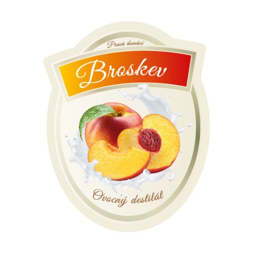 Tisk samolepky broskev - 75x95mm