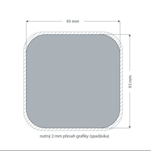 Tisk pivn�ho t�cku 93x93mm
