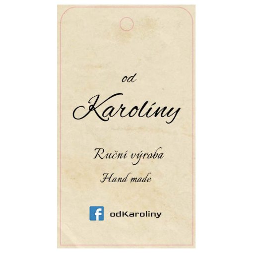 Tisk visa�ky zaoblen� rohy naho�e o rozm�ru 9x5cm