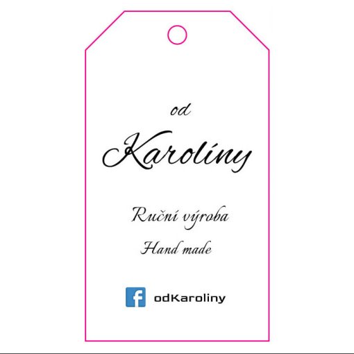 Tisk visa�ky zkosen� rohy o rozm�ru 9x5cm