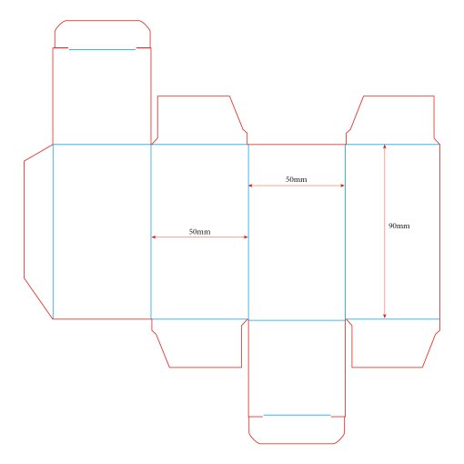 V�roba a tisk krabi�ky o rozm�ru 50x50x90 mm