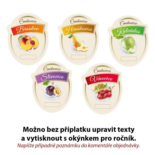 Tisk samolepky broskev - 75x95mm