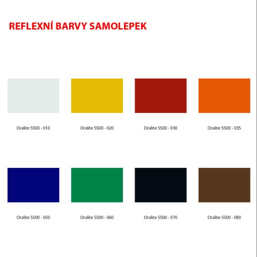 vzorn�k reflexn�ch samolepek