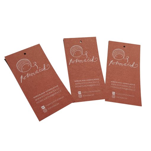 Tisk visa�ky na �erven� kraftov� pap�r s b�l�m tiskem