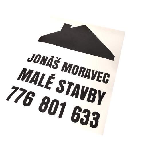 mal� stavby, v��ez p�smen z �ern� samolepky, pou�it� na auto, dod�no s p�enosovou foli�