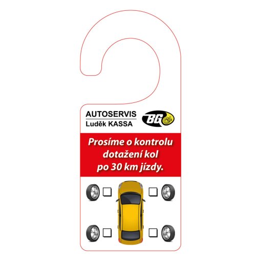 Z�v�ska na volant, nebo na dve�e pro hotel neru�it, v�roba s vlastn�m textem a grafikou