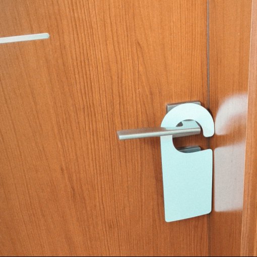 Z�v�ska na dve�e, nap�. s textem neru�it